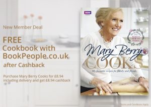 Free 'Mary Berry Cooks' Cookbook after Cashback