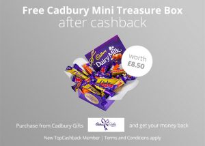 Free Cadbury Mini Treasure Box