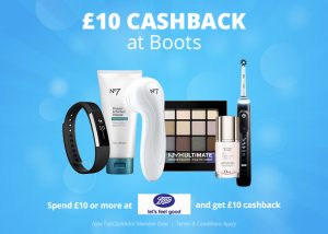 £10 Cashback at Boots